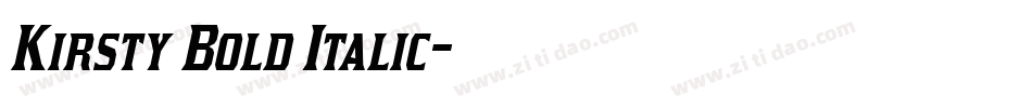 Kirsty Bold Italic字体转换